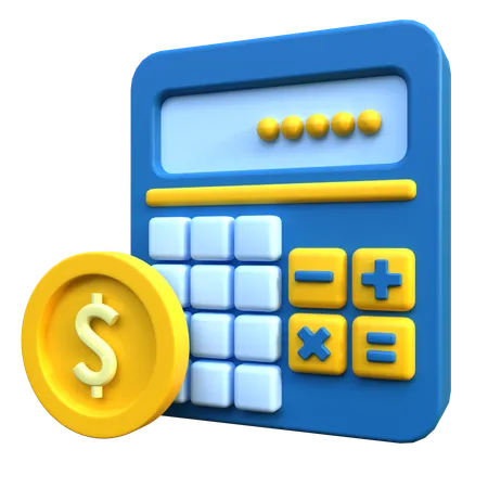 3 D Calculator Icon For Calculating 3D Icon