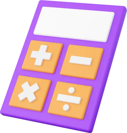Calculator 3 D Illustration Elements Of School Supplies 3D Icon