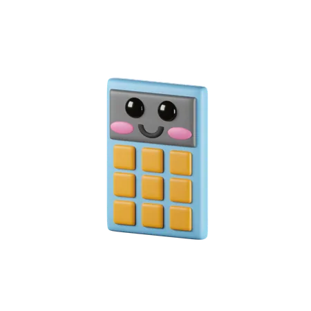 3 D Render Of Cute Calculator Icon 3D Icon