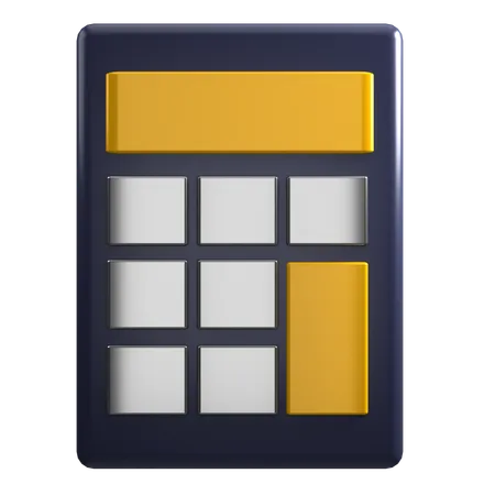3 D Render Calculator Illustration 3D Icon