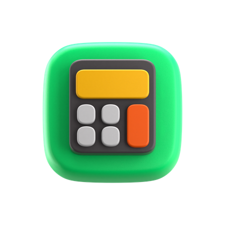 電卓  3D Icon