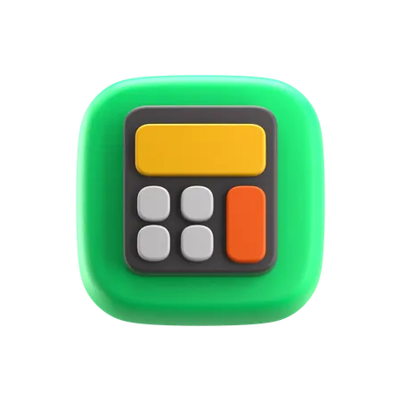 電卓  3D Icon