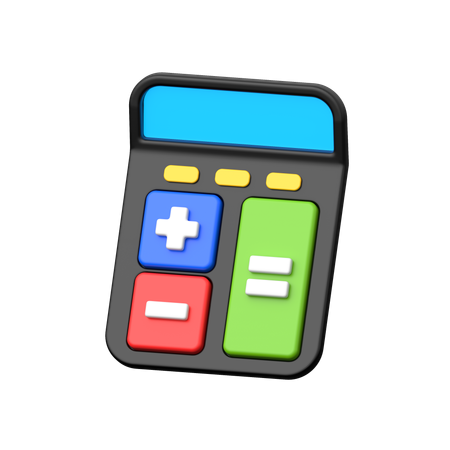 電卓  3D Icon