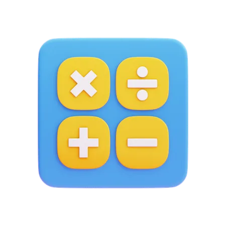 電卓  3D Icon