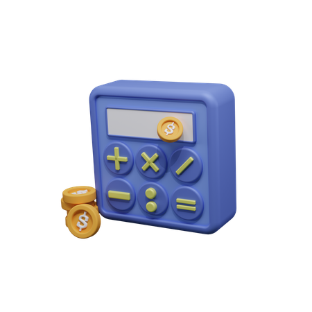 電卓  3D Icon