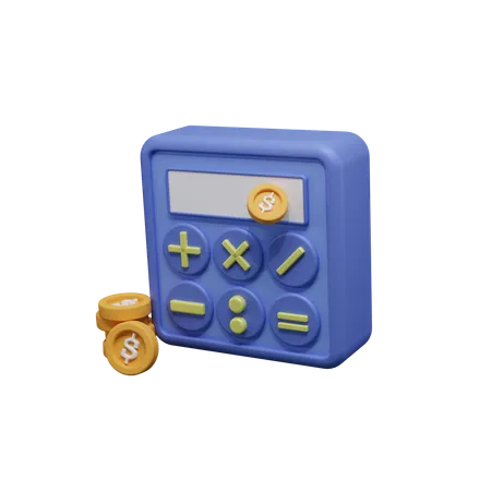 電卓  3D Icon