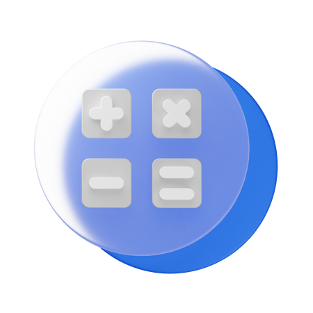 電卓  3D Icon