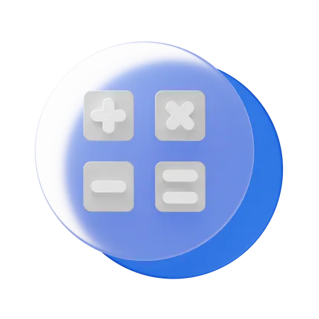 電卓  3D Icon