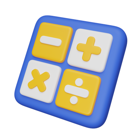 電卓  3D Icon