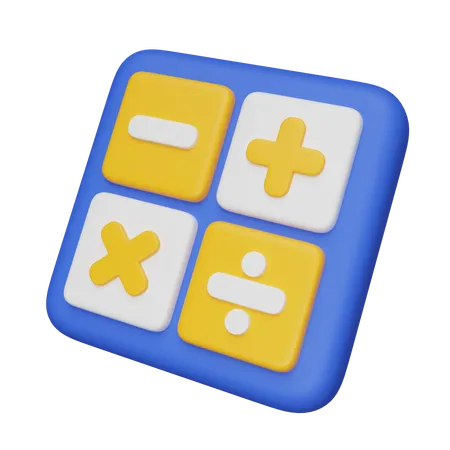 電卓  3D Icon