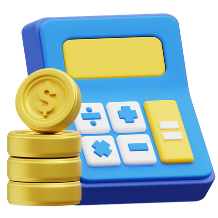 電卓  3D Icon