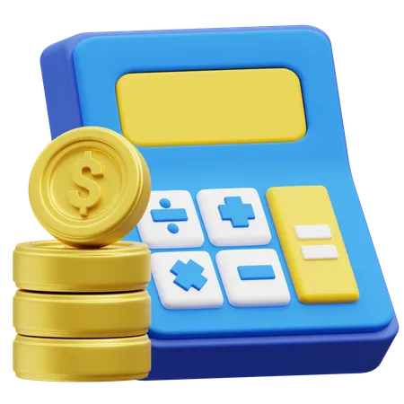 電卓  3D Icon
