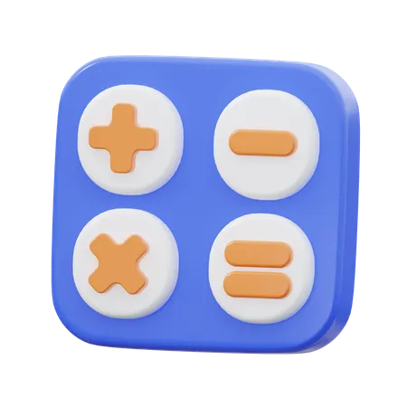電卓  3D Icon