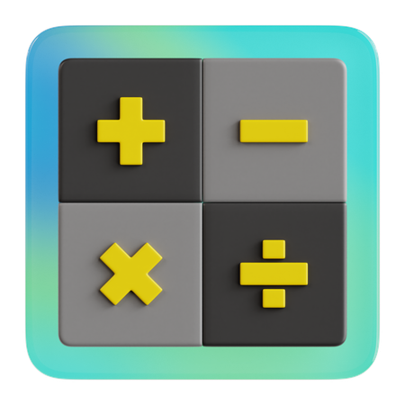 電卓  3D Icon