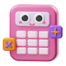 cute calculator 3d illustration