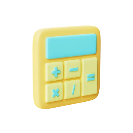 Calculator With Pastel Color Style 3D Illustration