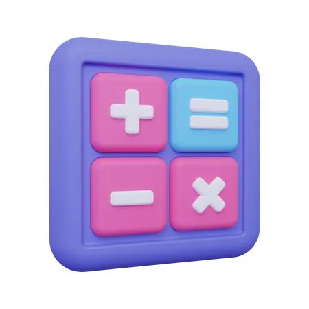 Calculator Icon 3D Illustration