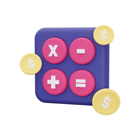 Calculator Icon Concept 3D Illustration