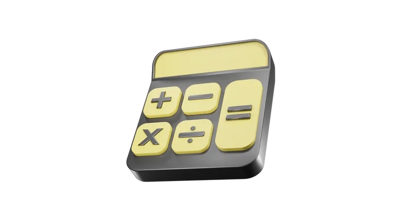 Calculator For Calculate 3D Icon