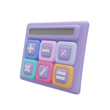 3 D Illustration Math Calculator 3D Icon