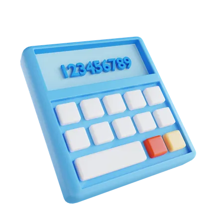 3 D Illustration Calculator 3D Icon