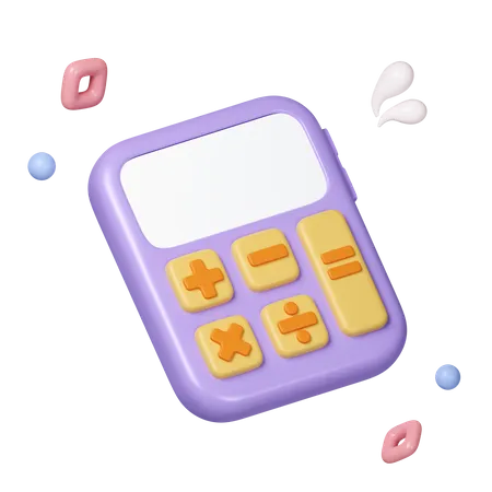 3 D Minimal Calculator Concept Of Financial Management Calculating Financial Risk Planning Isolated On Pastel Background Icon Symbol Clipping Path 3 D Render Illustration 3D Icon