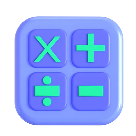 3 D Calculator Icon For Education Design 3D Icon