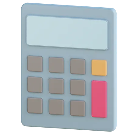 3 D Calculator Illustration With Transparent Background 3D Icon
