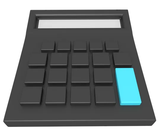 Calculator Working On Office 3D Icon