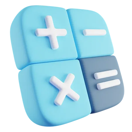 3 D Ilustration Of Calculation With Blue Color 3D Icon