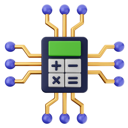 Calculator Ai  3D Icon