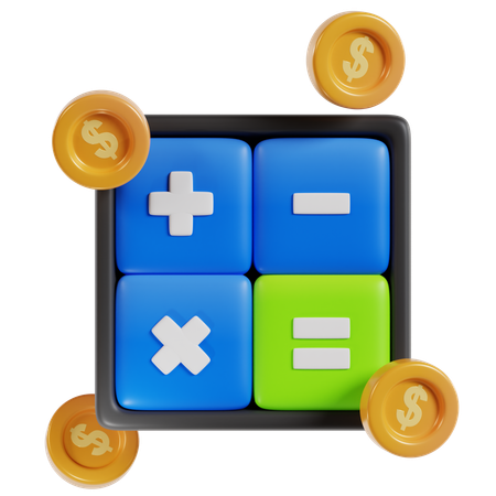 Calculator and Financial Operations  3D Icon