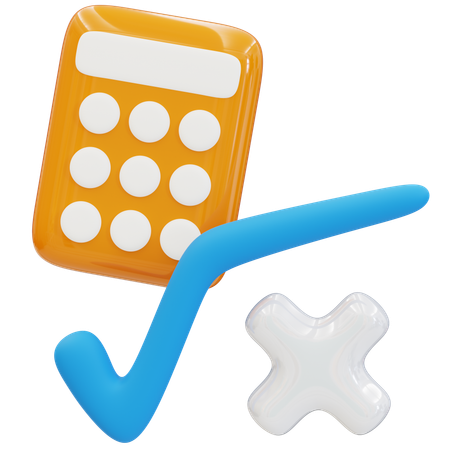 Calculator And Mathematical Symbols  3D Icon