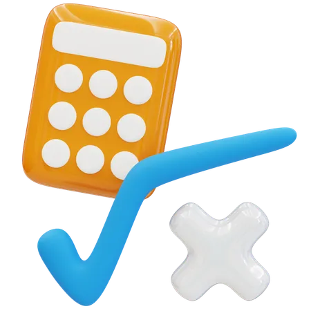 Calculator And Mathematical Symbols  3D Icon