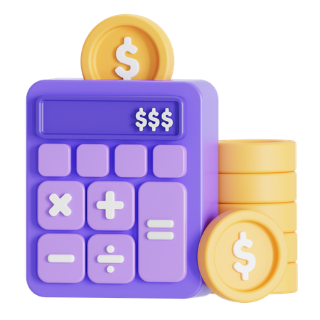 Calculator budget  3D Icon