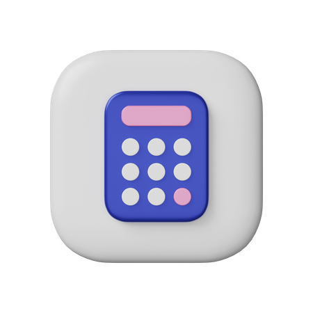 Calculator Calculation Application  3D Icon