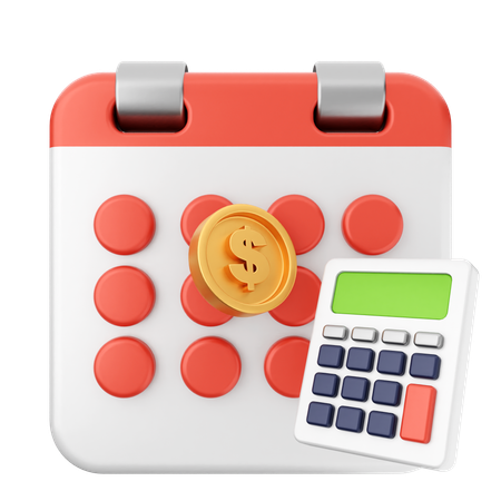 Calculator Calendar  3D Icon