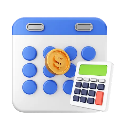 Calculator Calendar  3D Icon