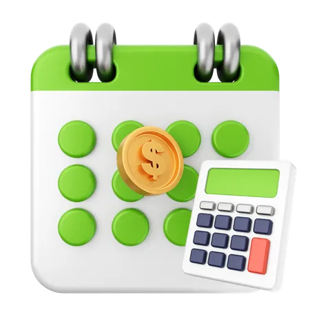 Calculator Calendar  3D Icon