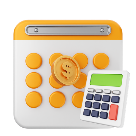 Calculator Calendar  3D Icon