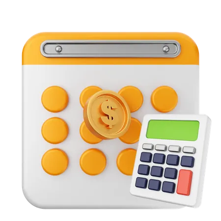 Calculator Calendar  3D Icon