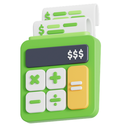 Calculator cost  3D Icon