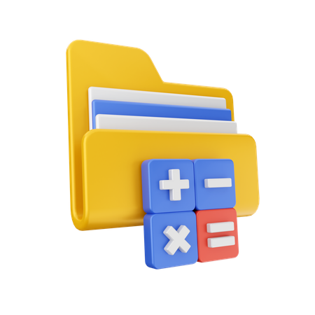 Calculator Folder  3D Icon