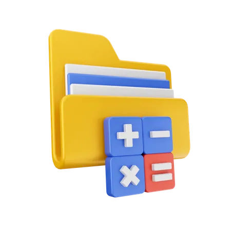 Calculator Folder  3D Icon