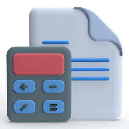 Calculator Folder  3D Icon