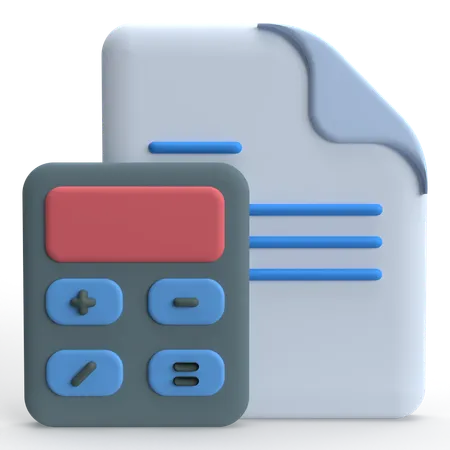 Calculator Folder  3D Icon