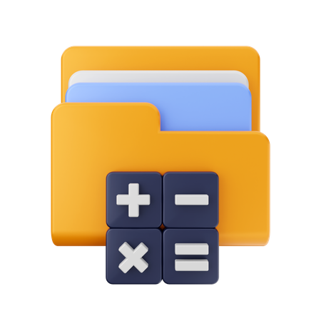 Calculator Folder  3D Icon