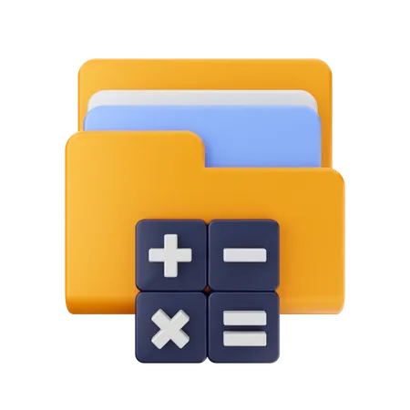 Calculator Folder  3D Icon