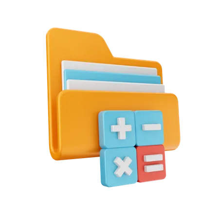 Calculator Folder 3D Icon