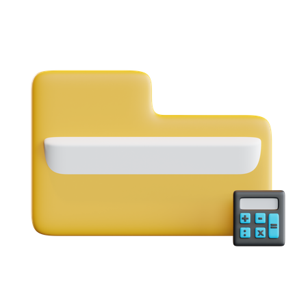 Calculator Folder  3D Icon